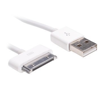 Sandberg USB 30pin Synkronointi / Latauskaapeli iPad iPhone iPod Valkoinen 3 M