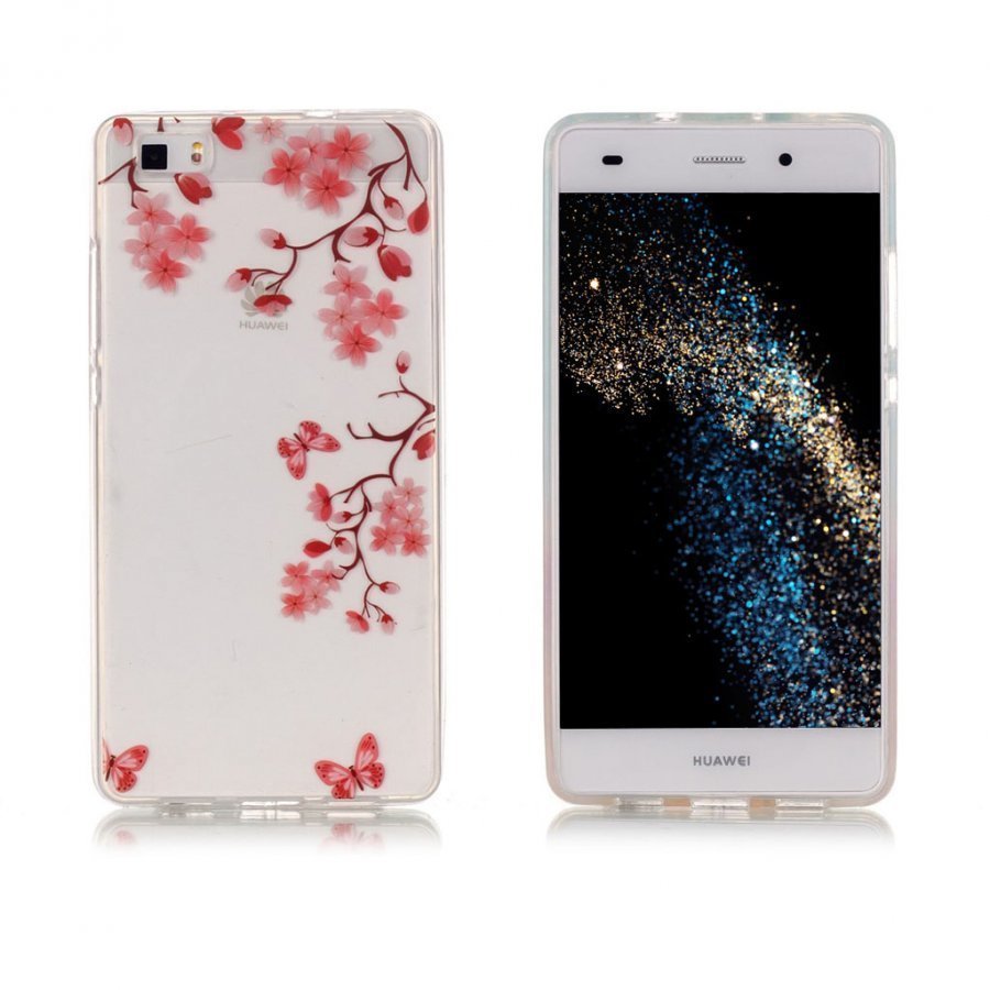 Sandemose Huawei P8 Lite Kuori Kauniit Kukat Ja Perhoset