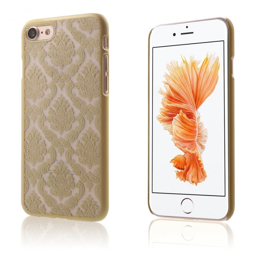 Sandemose Iphone 7 Damask Kukka Kuvioinen Kuori Kulta