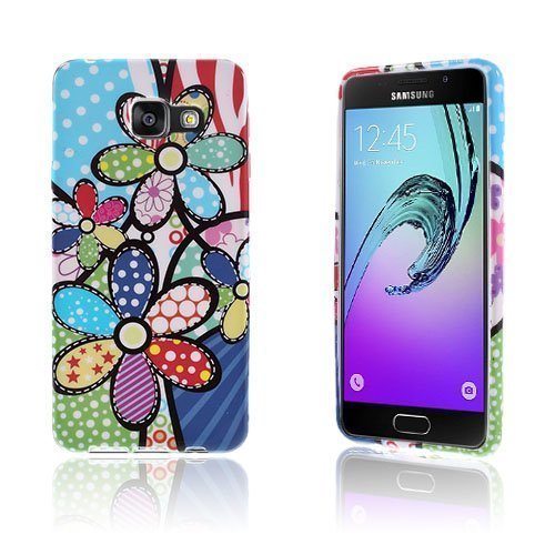 Sandemose Samsung Galaxy A3 2016 Silikonikuori Ihanat Värikkäät Kukat