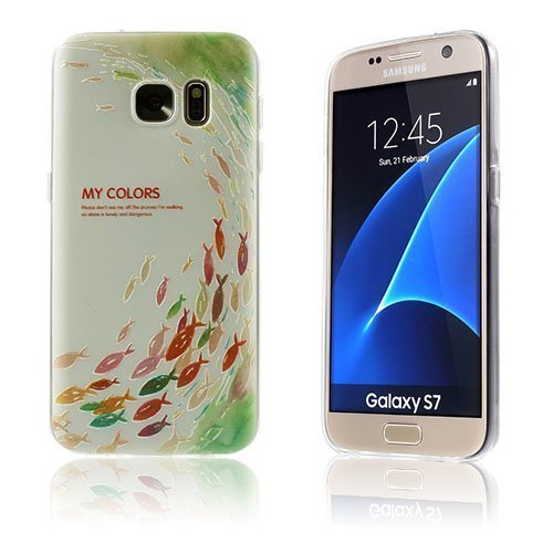 Sandemose Samsung Galaxy S7 Silikonikuori Kalojen Matka