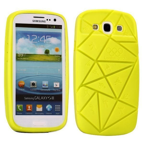 Scattered Keltainen Samsung Galaxy S3 Silikonikuori