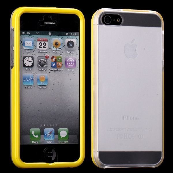 Semiläpikuultava Clickon Keltainen Iphone 5 Suojakuori