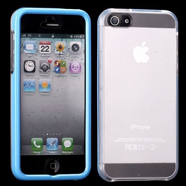 Semiläpikuultava Clickon Sininen Iphone 5 Suojakuori