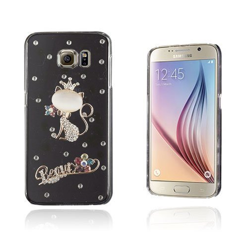 Shine Samsung Galaxy S6 Nahkakotelo Korttitaskuilla 3d Pearl Fox