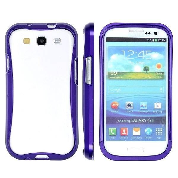 Siii Alumiininen Bumper Violetti Samsung Galaxy S3 Alumiininen Suojakehys
