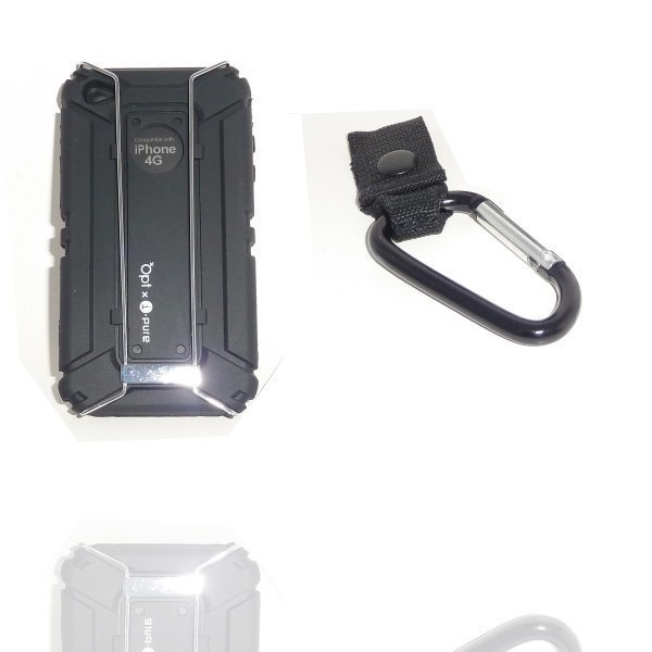 Silikoninen Armor Musta Iphone 4 / 4s Silikonikuori Vyölenkillä