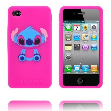 Sininen Stitch Kuuma Pinkki Iphone 4s Suojakuori