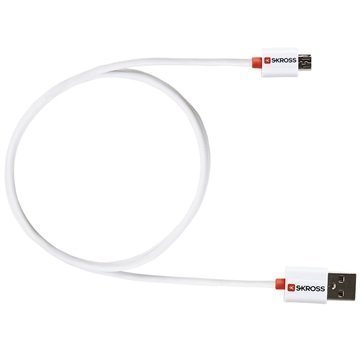 Skross Charge'n Sync USB 2.0 / MicroUSB Kaapeli Valkoinen