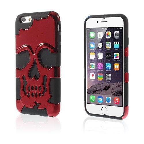 Skull Punainen Pääkallo Kuvio Iphone 6 Suojakuori