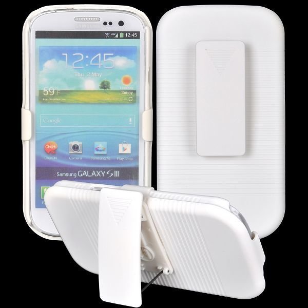 Slideon Front Vyöpidike Valkoinen Samsung Galaxy S3 Suojakuori