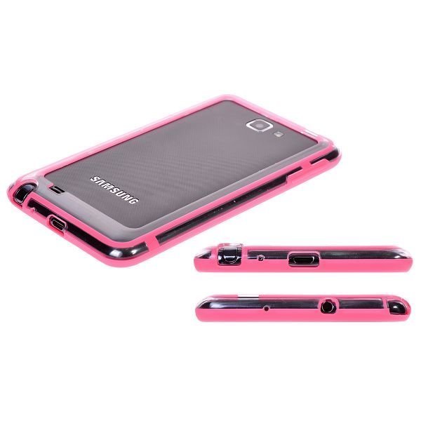 Slim Bumper Pinkki Kova Samsung Galaxy Note Bumper Suojakehys