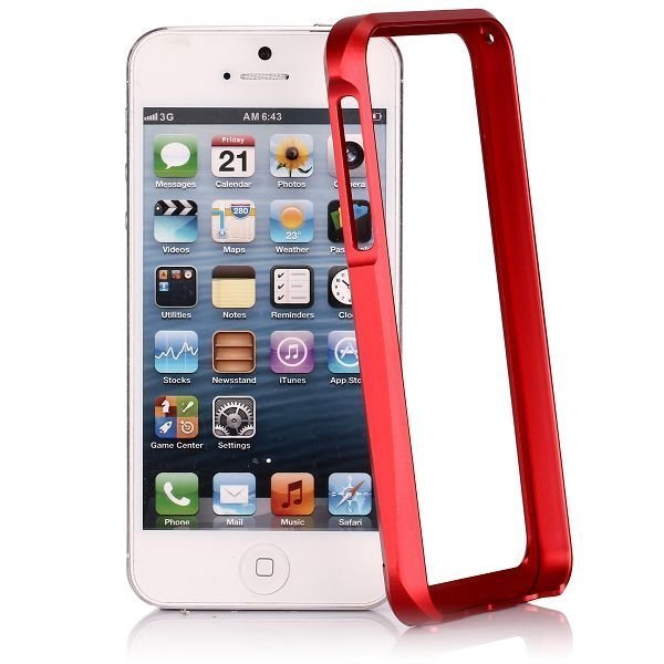 Slimedge Punainen Iphone 5 Alumiininen Suojakehys