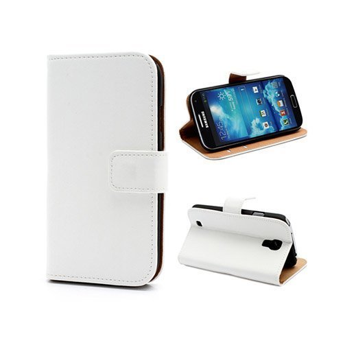 Smooth White Samsung Galaxy S4 Leather Flip Case