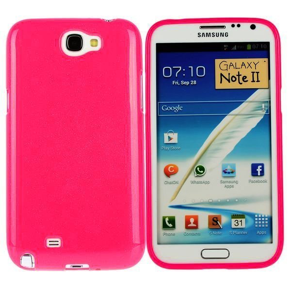 Soft Glitter Kuuma Pinkki Samsung Galaxy Note 2 Suojakuori