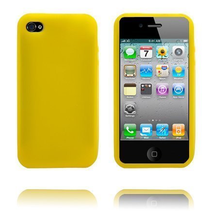 Soft Shell Keltainen Iphone 4s Silikonikuori