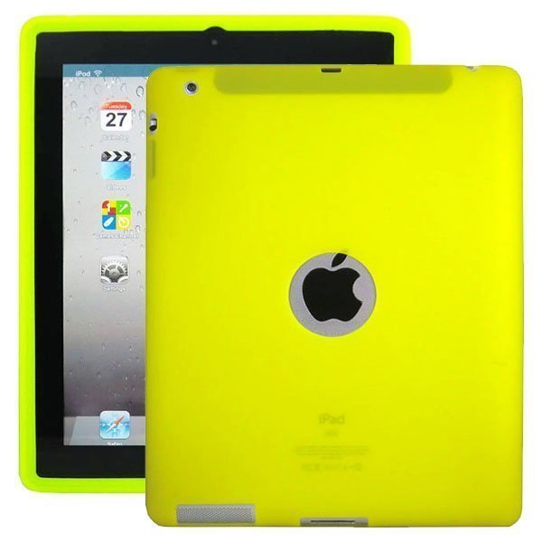 Soft Shell Logo Keltainen Ipad 3 & 4 Silikonikuori