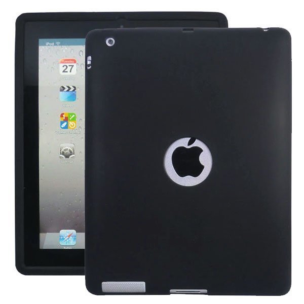 Soft Shell Logo Musta Ipad 3 & 4 Silikonikuori