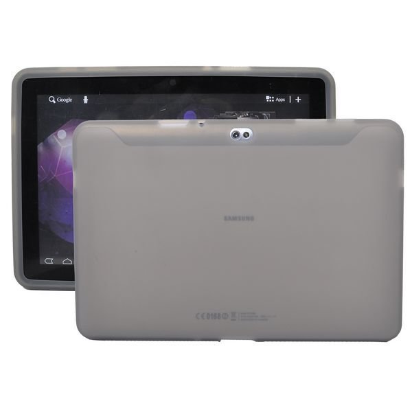 Soft Shell Läpikuultava Harmaa Samsung Galaxy Tab 10.1 Silikonikuori