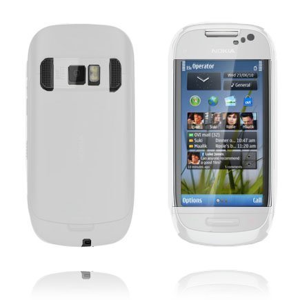 Soft Shell Läpikuultava Valkoinen Nokia C7 Silikonikuori