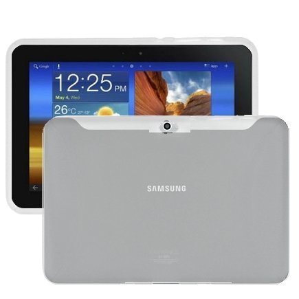 Soft Shell Läpikuultava Valkoinen Samsung Galaxy Tab 8.9 Silikonikuori
