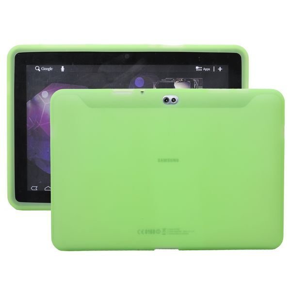 Soft Shell Läpikuultava Vihreä Samsung Galaxy Tab 10.1 Silikonikuori