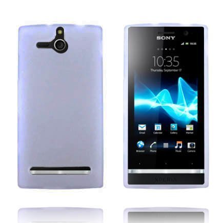 Soft Shell Matta Pintainena Läpikuultava Valkoinen Sony Xperia U Silikonikuori