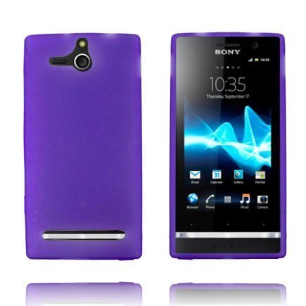 Soft Shell Matta Pintainena Läpikuultava Violetti Sony Xperia U Silikonikuori