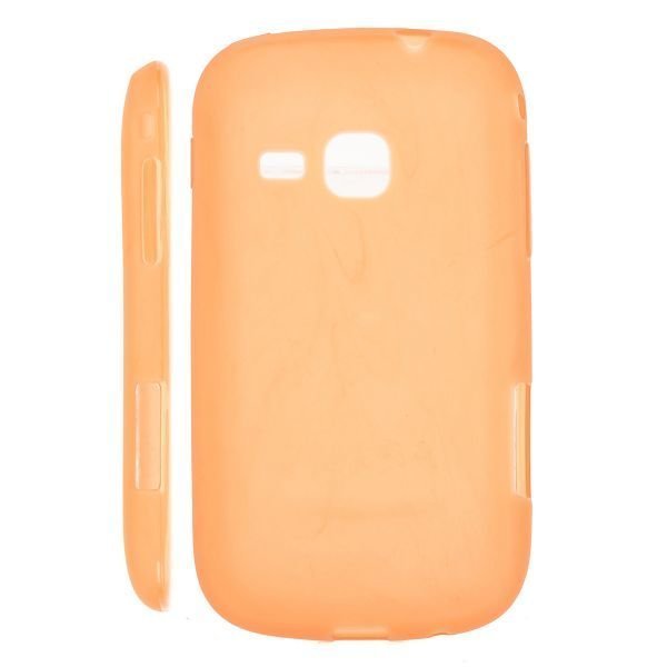 Soft Shell Mattapintainen Oranssi Samsung Galaxy Mini 2 Silikonikuori