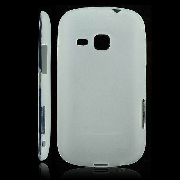 Soft Shell Mattapintainen Valkoinen Samsung Galaxy Mini 2 Silikonikuori