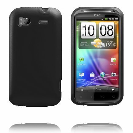 Soft Shell Musta Htc Sensation Silikonikuori