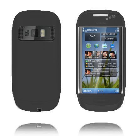 Soft Shell Musta Nokia C7 Silikonikuori