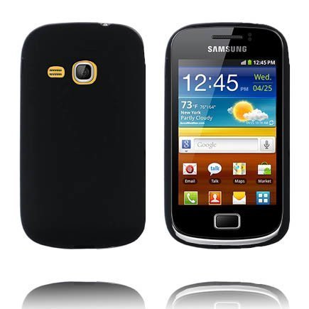 Soft Shell Musta Samsung Galaxy Mini 2 Silikonikuori