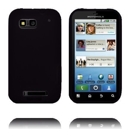 Soft Shell New Cut Musta Motorola Defy Silikonikuori