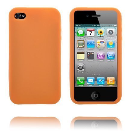 Soft Shell Oranssi Iphone 4s Silikonikuori