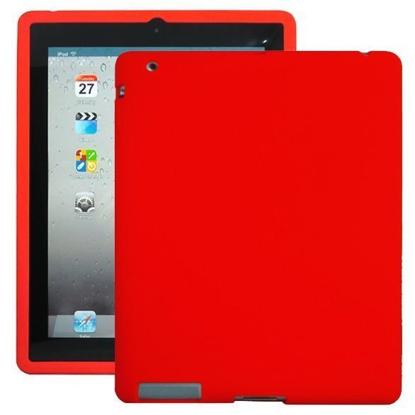 Soft Shell Punainen Ipad 3 & 4 Silikonikuori