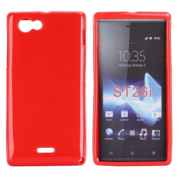 Soft Shell Punainen Sony Xperia J Silikonikuori