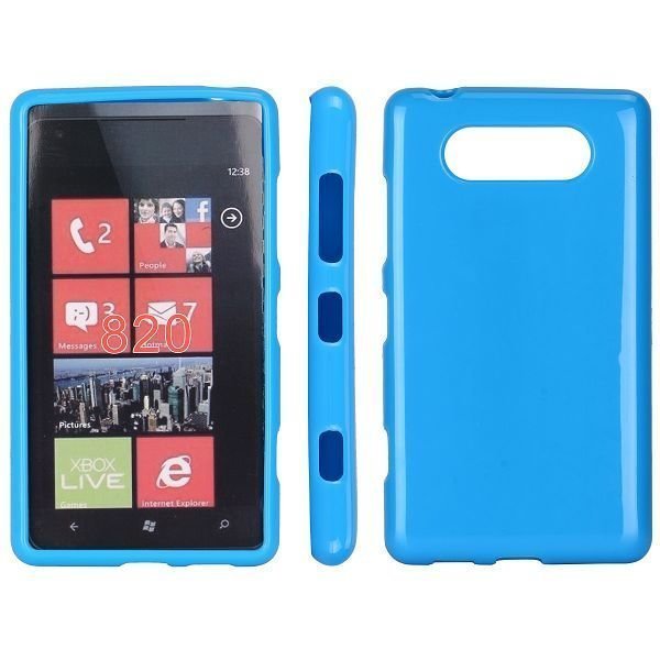 Soft Shell Sininen Nokia Lumia 820 Silikonikuori