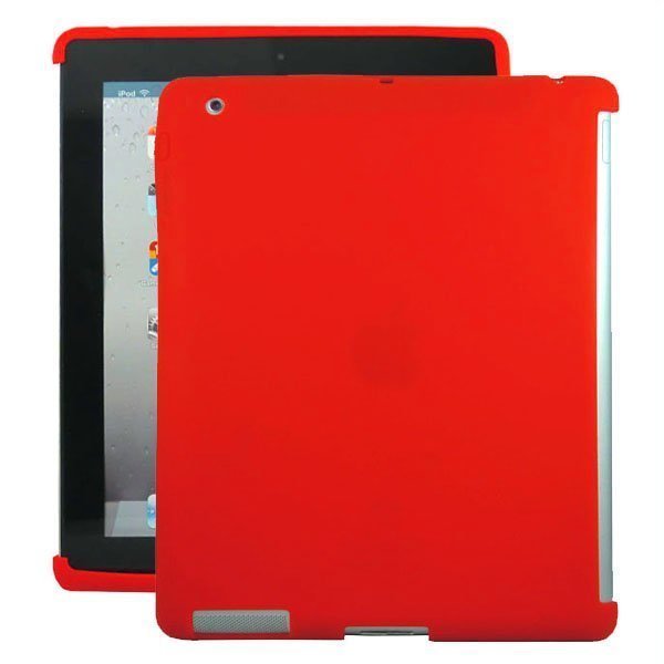 Soft Shell Smart Cut Punainen Ipad 3 & 4 Silikonikuori