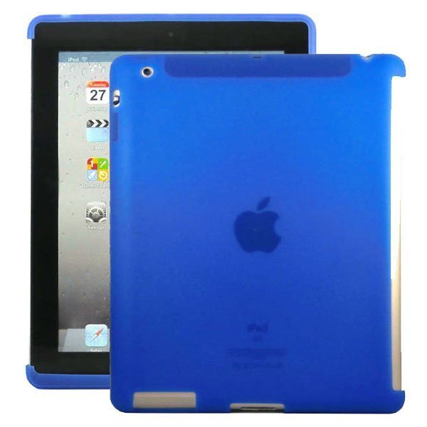 Soft Shell Smart Cut Sininen Ipad 3 & 4 Silikonikuori