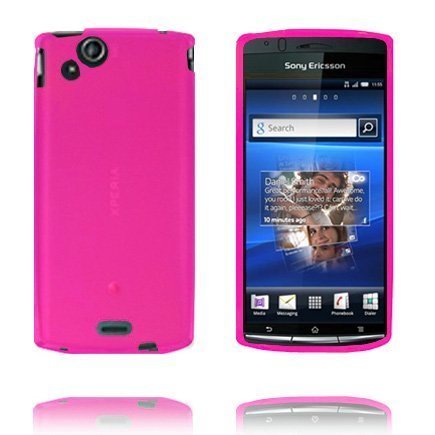 Soft Shell Tummanpinkki Sony Ericsson Xperia Arc Suojakuori