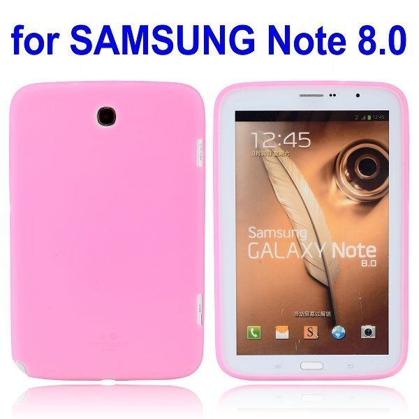 Soft Shell Vaaleanpunainen Samsung Galaxy Note 8.0 Suojakuori