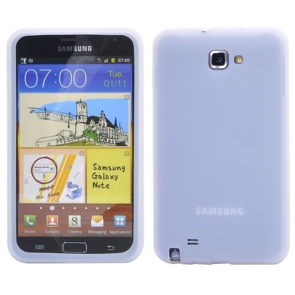 Soft Shell Valkoinen Samsung Galaxy Note 2 Silikonikuori