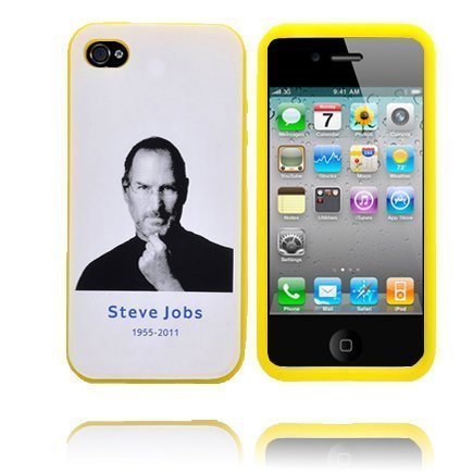 Soft Steve Jobs Iphone 4s Silikonikuori Keltainen Reunus