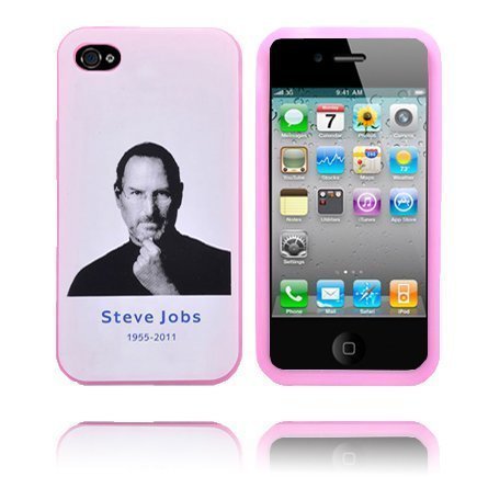 Soft Steve Jobs Iphone 4s Silikonikuori Vaaleanpunainen Reunus