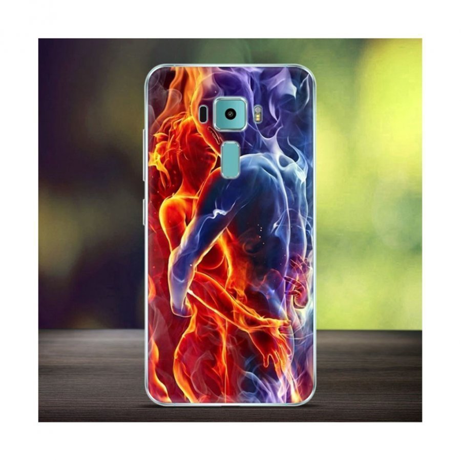 Softlyfit Asus Zenfone 3 Ze520kl Joustava Muovikuori Liekki Rakastavaiset
