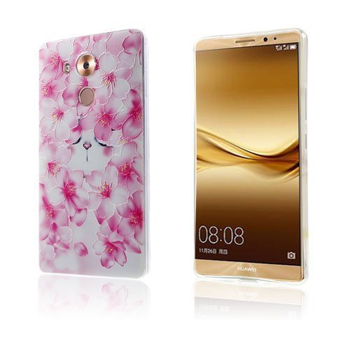 Softlyfit Huawei Mate 8 Kohokuvioinen Tpu Kuori Kukkiva Luumupuu