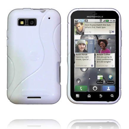 Solid S-Line Valkoinen Motorola Defy + Suojakuori