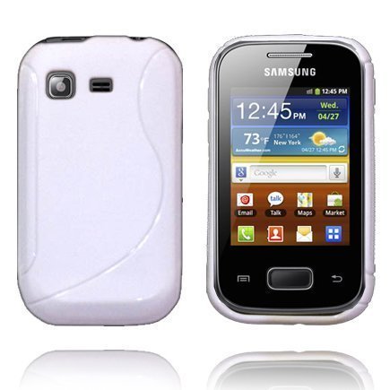 Solid S-Line Valkoinen Samsung Galaxy Pocket Suojakuori