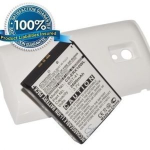 Sony Ericsson Xperia X10 Xperia X10a Xperia X10i tehoakku laajennetulla takakannella 2600 mAh Valkoinen